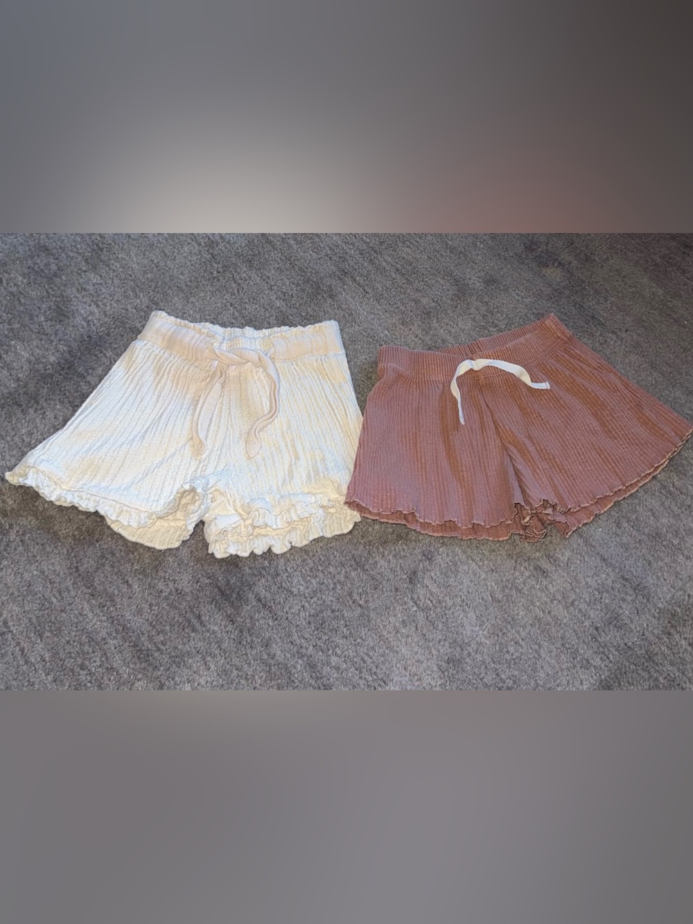 Zara Girls Ribbed Ruffle Shorts Bundle Size 3-4
